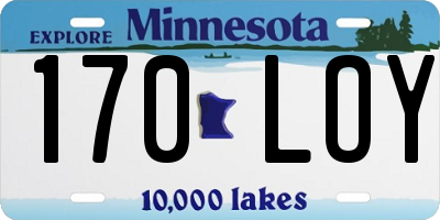 MN license plate 170LOY