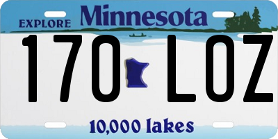 MN license plate 170LOZ
