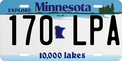 MN license plate 170LPA