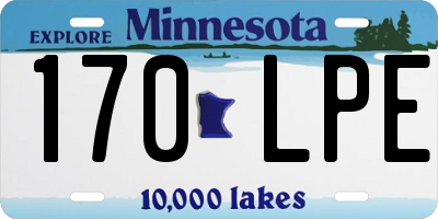 MN license plate 170LPE