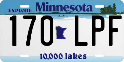 MN license plate 170LPF