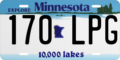 MN license plate 170LPG