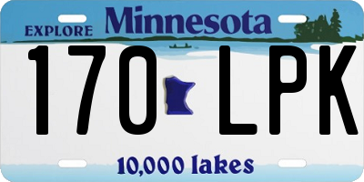 MN license plate 170LPK