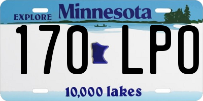 MN license plate 170LPO