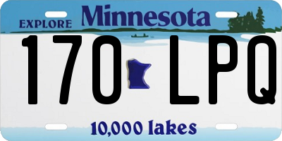 MN license plate 170LPQ