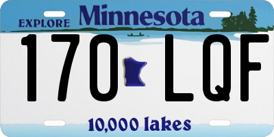 MN license plate 170LQF
