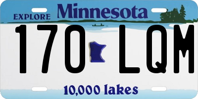 MN license plate 170LQM
