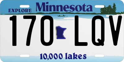 MN license plate 170LQV