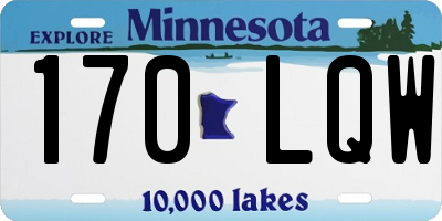 MN license plate 170LQW