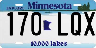 MN license plate 170LQX