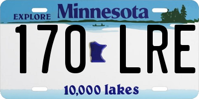 MN license plate 170LRE