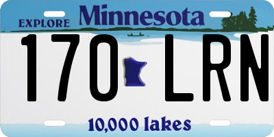 MN license plate 170LRN