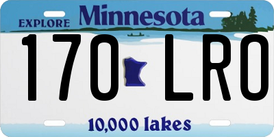 MN license plate 170LRO