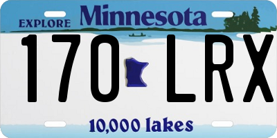 MN license plate 170LRX