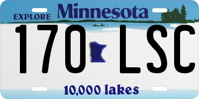 MN license plate 170LSC