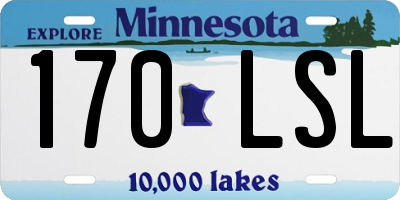 MN license plate 170LSL