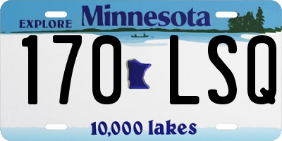 MN license plate 170LSQ