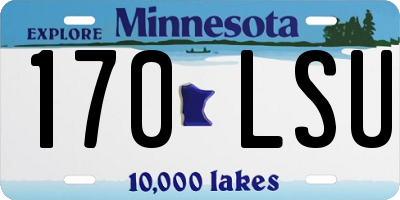MN license plate 170LSU