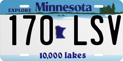 MN license plate 170LSV