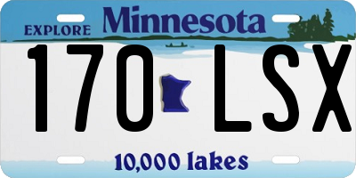 MN license plate 170LSX