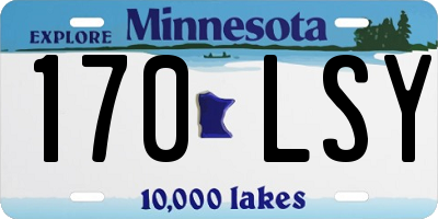 MN license plate 170LSY