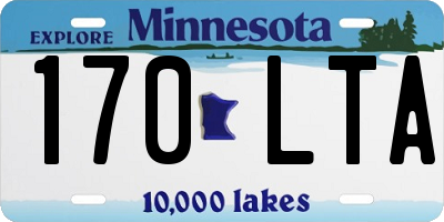 MN license plate 170LTA