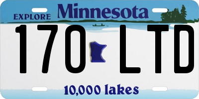 MN license plate 170LTD