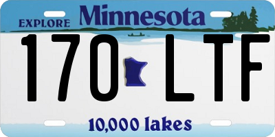 MN license plate 170LTF