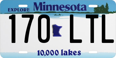 MN license plate 170LTL