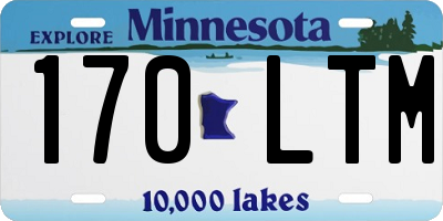MN license plate 170LTM