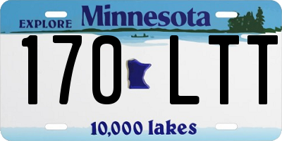 MN license plate 170LTT