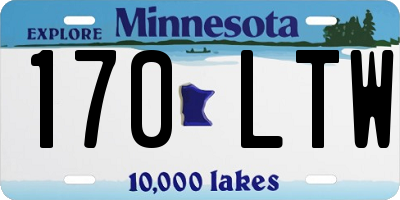 MN license plate 170LTW
