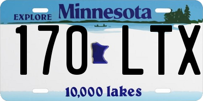 MN license plate 170LTX