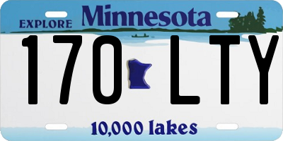MN license plate 170LTY