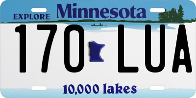MN license plate 170LUA