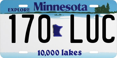 MN license plate 170LUC