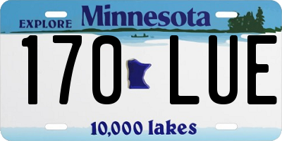 MN license plate 170LUE