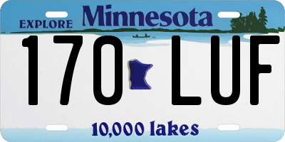MN license plate 170LUF