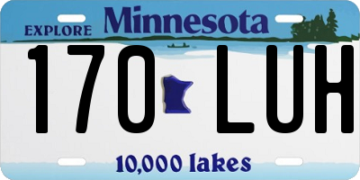 MN license plate 170LUH