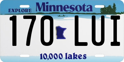 MN license plate 170LUI