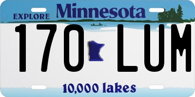 MN license plate 170LUM