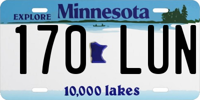 MN license plate 170LUN