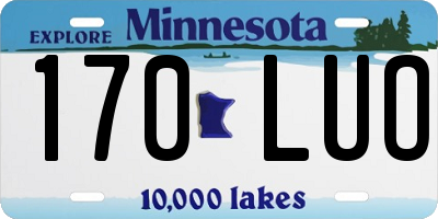 MN license plate 170LUO