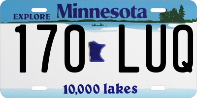 MN license plate 170LUQ