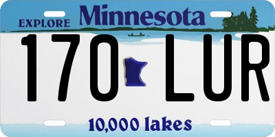 MN license plate 170LUR