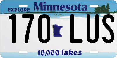 MN license plate 170LUS