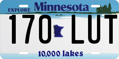 MN license plate 170LUT