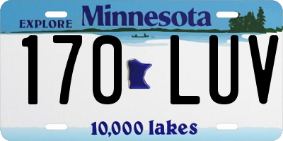 MN license plate 170LUV