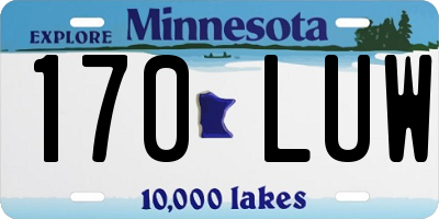 MN license plate 170LUW