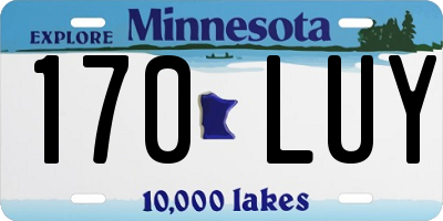 MN license plate 170LUY